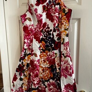 Maggy London Floral Mini Dress - Pink, Orange, Purple